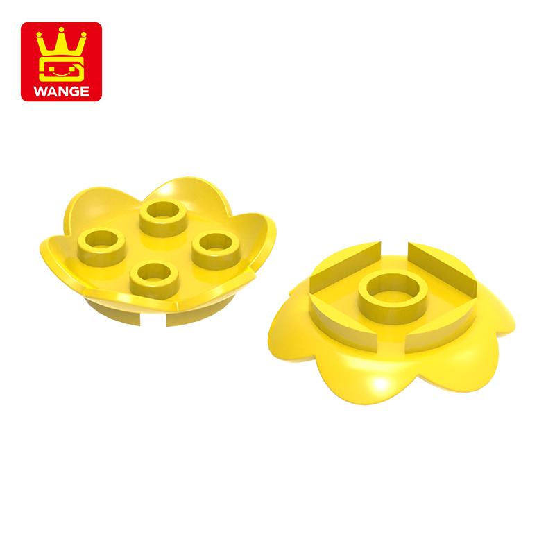 Non-Toxic 129Pcs/Lot 15469W Plant Leaves 2 X 2 With 6 Petals Building Block Moc Accessories Compatible With Brick Diy Children Toys