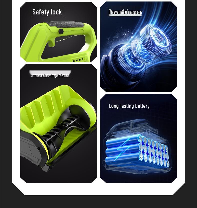 Foldable High-Power Rechargeable Snow Sweeper and Shovel