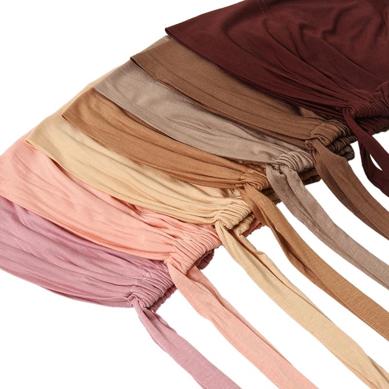 New Modal Hijabs Undercap Jersey Instant Muslim Hijabs Wrap Woman Adjustable Bandana Headband Inner Scarf Elastic Solid Bonnet