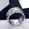 Huitan Luxury Zinc Alloy Color Women/Men Finger Rings Shiny CZ Anniversary Love Gift Simple Stylish Design Versatile Fashion Zircon
