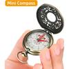 Vintage Mini Waterproof Compass with Copper Shell, Child Gift Brass Clamshell Compass for Camping, Orienteering, Hiking, Marching and Collection