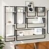 VidaXL Set of Wall Shelves with Bars 6 Pcs Sonoma Grey 836316
