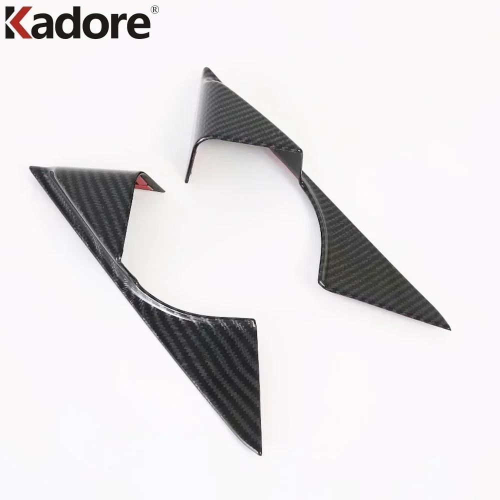 For Mazda 6 Atenza Sedan -  2024 Carbon Fiber Car Front Inner Door A Pillar Triangle Cover Trim Interior Accessories