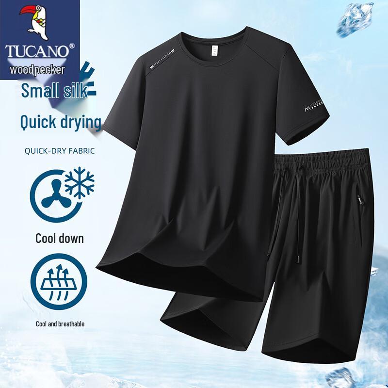 TUCANO Men s Summer Breathable T-Shirt & Shorts Set 7XL