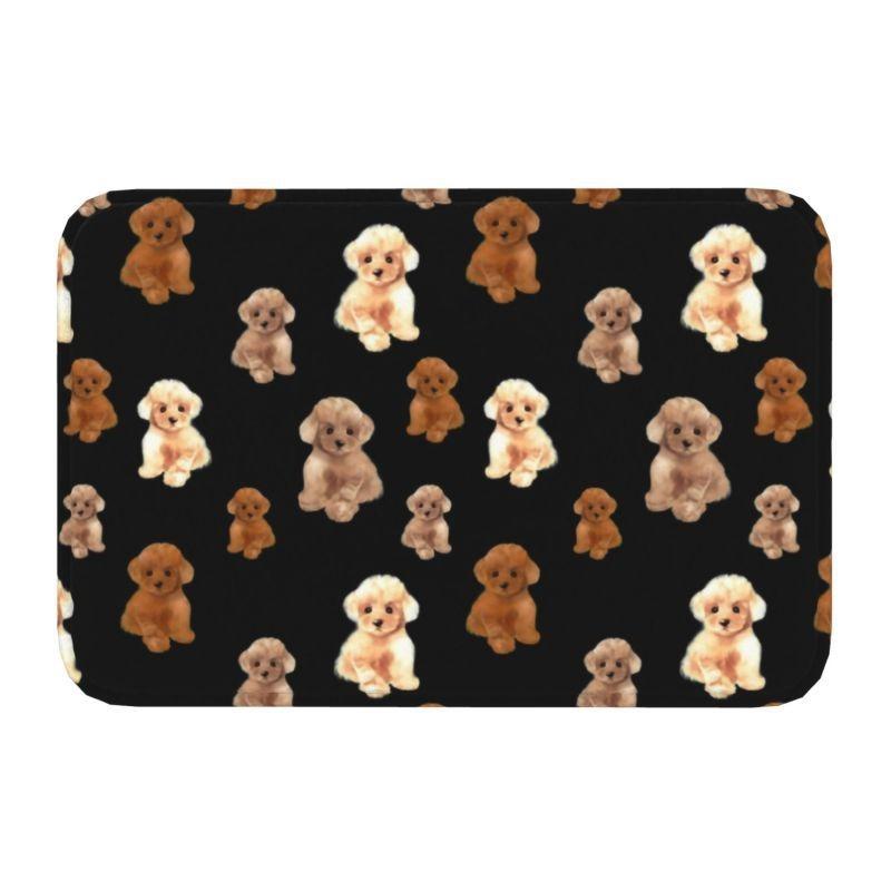Starry Night Poodle Entrance Door Mat Anti-Slip Kitchen Bathroom Cute Pet Puppy Floor Bedroom Home Decor Rug Entrance Carpet Rug