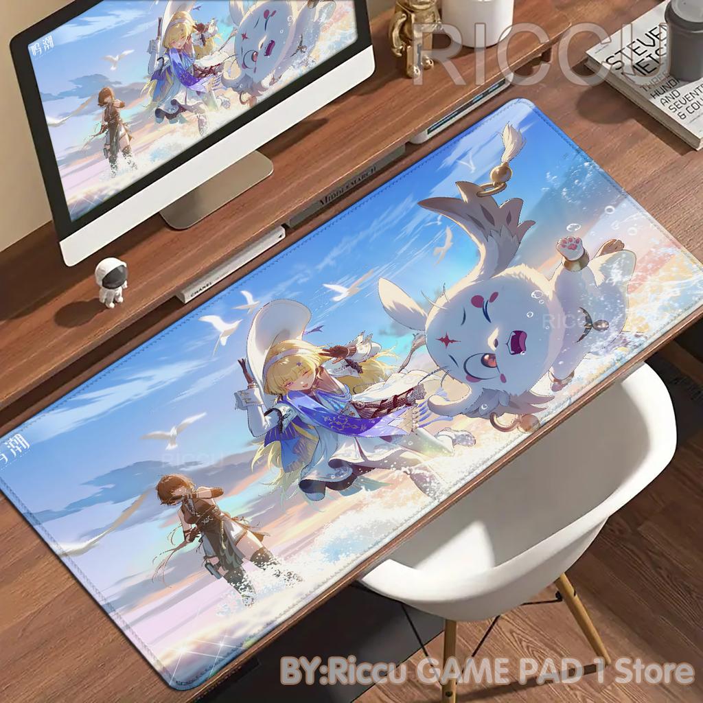 HD Phoebe Wuthering Waves Roles Anime Mouse Pad Computer Table PC Gaming Accessories Cushion Pad XXL Anti-slip Comic Mouse Pad
