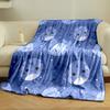 Cute Blue Fish Cartoon Pattern Print Blanket Soft and Cozy Perfect for the Living Room Bed Sofa or a Nap,gift