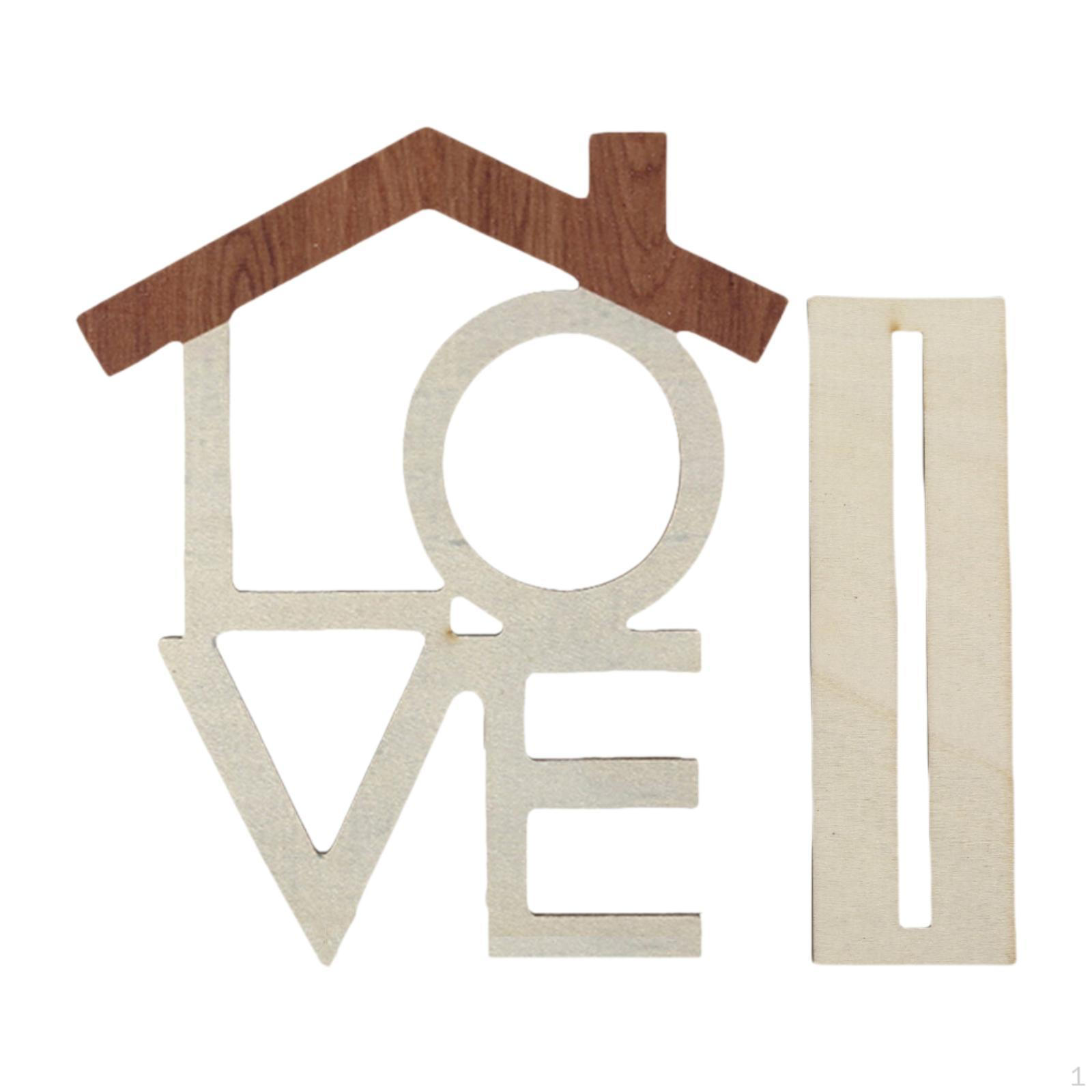 

Деревянный, Дисплей с буквами, Фигурка для вечеринки, Знак для книжной полки LOVE