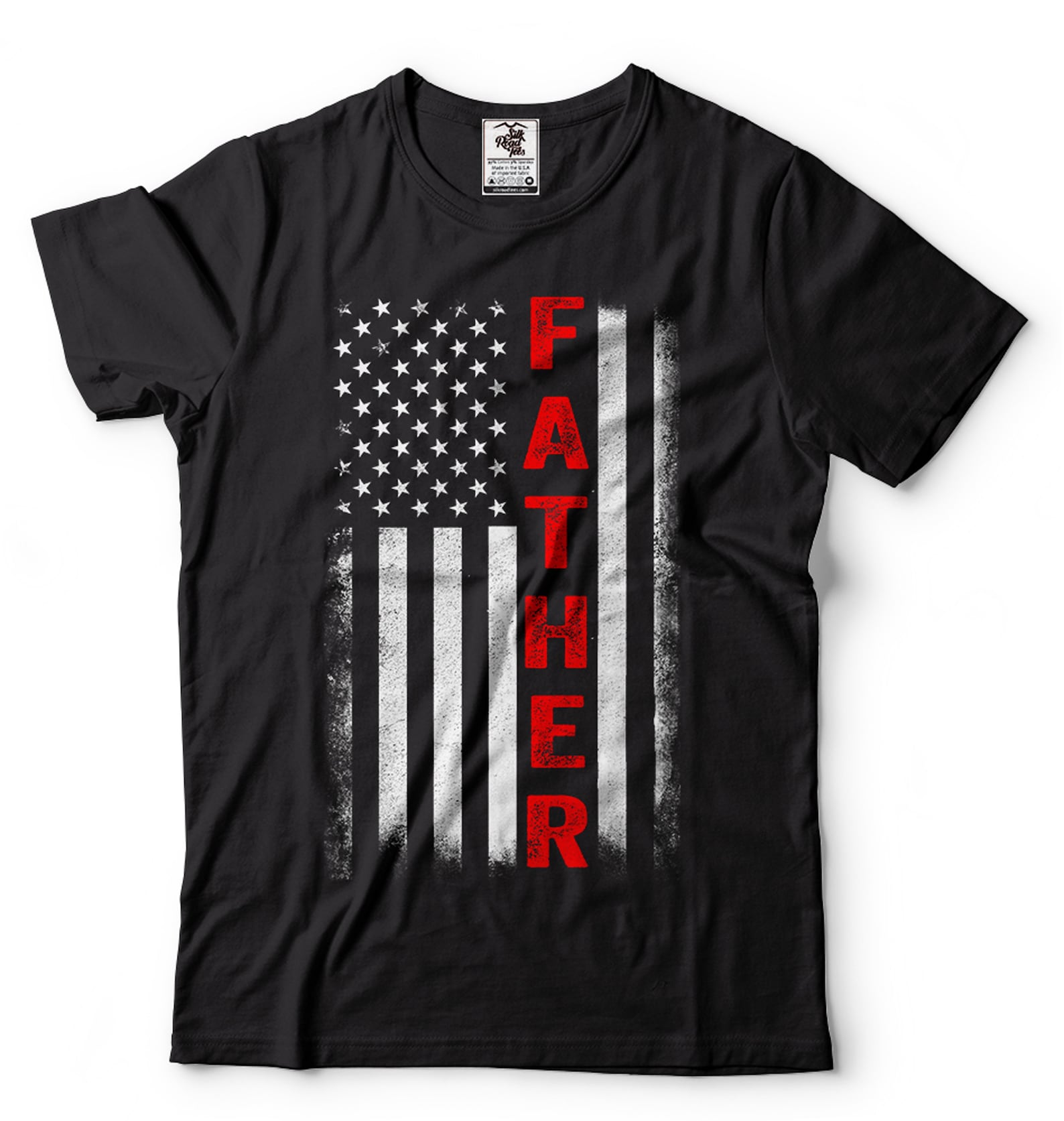 Patriotic Father T-Shirt: USA Flag Graphic Tee S