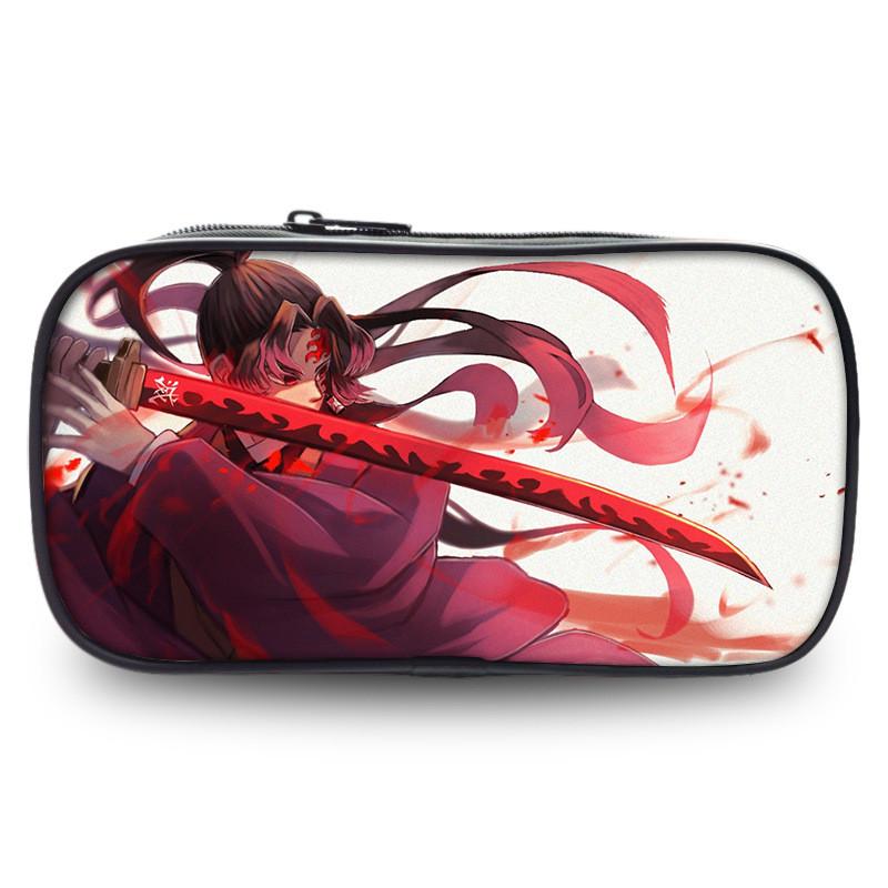Durable Slayer Demon Pen Bag Versatile Oxford Fabric Large Capacity Stationery Holder