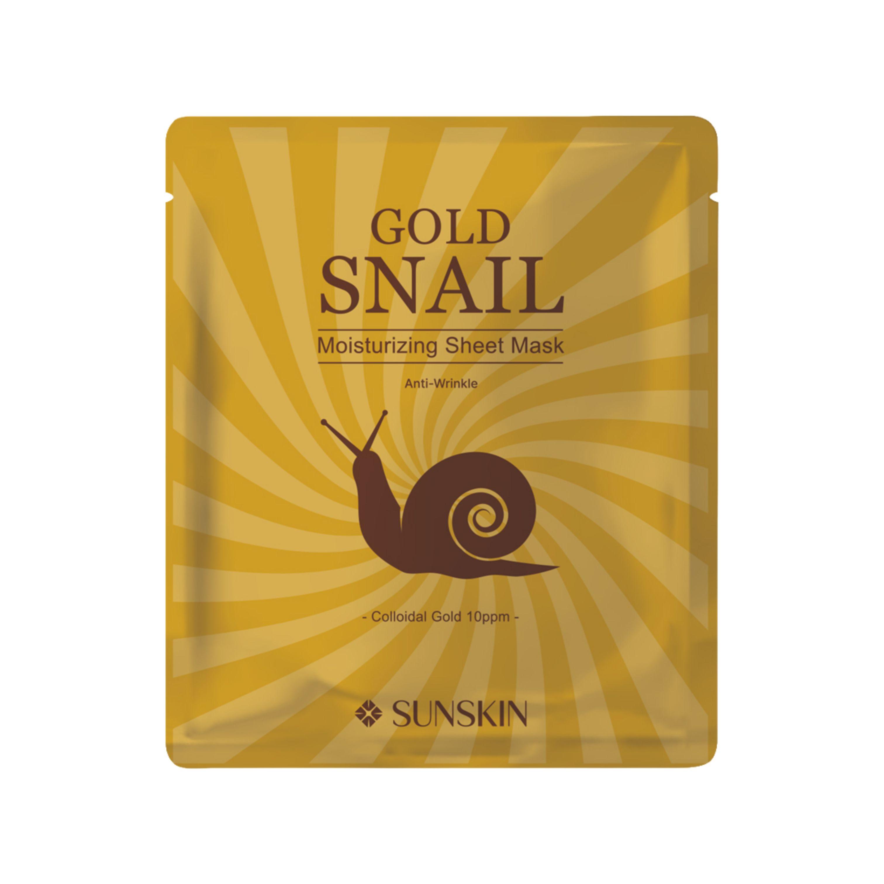 SUNSKIN Gold Snail Moisturizing Sheet Mask 10pcs Sheet Mask 10pcs