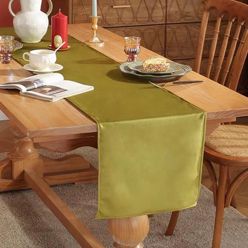 35*180CM Luxury Velvet Table Runner,Washable Green Dining Table Decoration For Farmhouse Table Dresser Wedding Party Home