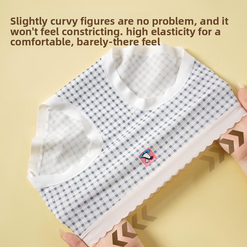 Lady Summer Camellia Cotton 10A Antibacterial Extended Crotch Mid Waist Triangle Briefs