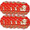 10 pcs Imitation Embroidery Sheep Window Sticker Blessings Cartoon Cute Goat Year DIY Sticker Wealthy Fortune Exquisite