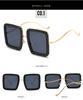 2022 Trendy Square Sunglasses - European & American Influencer Style, Flashy Diamond Design, Fun & Chic for Women