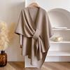 Chal de moda para otoño e invierno, capa, cárdigan de punto de talla grande, chaqueta holgada, chal de lana, chaqueta chal