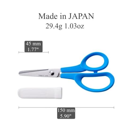 Hasegawa Knives Scissors for Children MIM2 Blue CH-150-BU Total Length: 15 Blade Length: 4.5(cm)