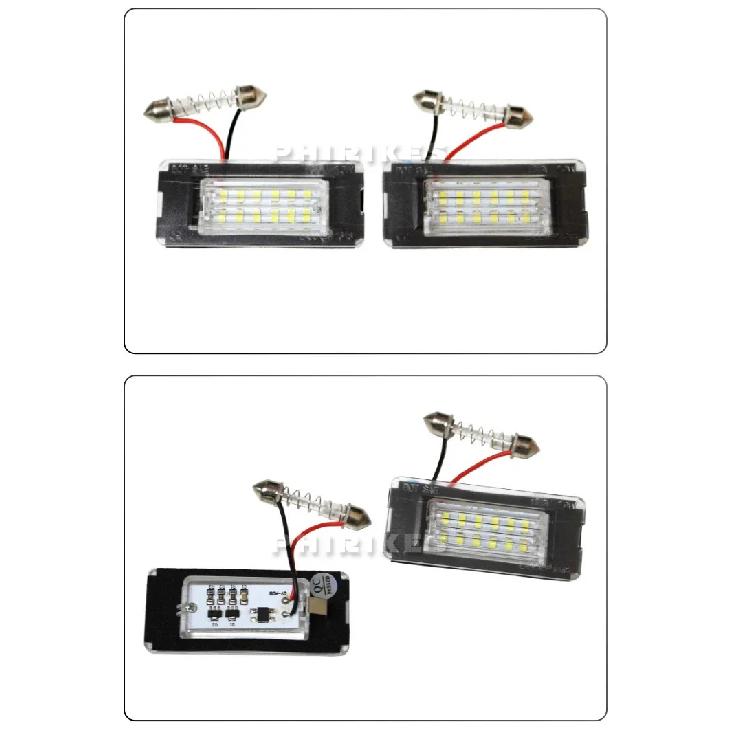 For Mini Cooper R56 R57 R58 R59 R50 R52 R53 LED License Plate Light 2PCS White Car Number Lamp Error Free OEM#:51132756227