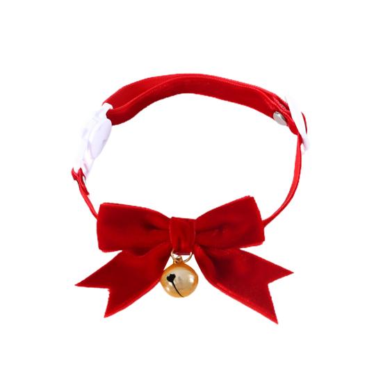 

Кошачий ошейник Регулируемый быстросъемный Очень мягкий, приятный для кожи, удобный в носке, бархатный, нарядный S красный