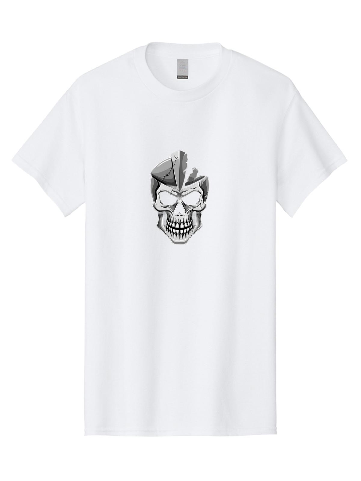 Broken-Skull-2 Mens Graphic Tee, 100% Cotton, Casual Summer Wear S разноцветный