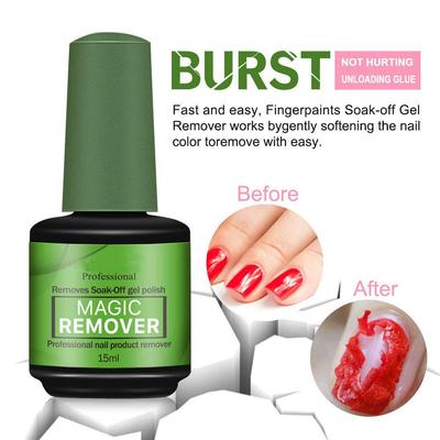 15ml Soak Off Remover Lak Tool Burst Gel Lepidlo Soak Off Remover Polish Cleaner na nehty UV gel na manikúru Lak na nehty Lak na nehty