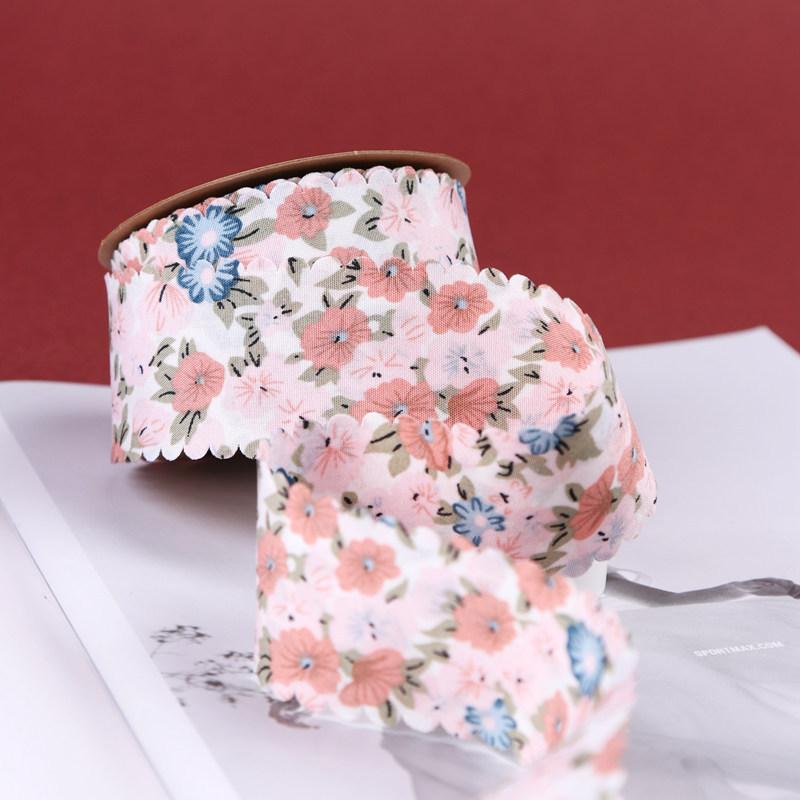 Trend Ancient Chinese Style Printed Edge Ribbon butterfly Clip Hairpin Raw Material DIY Hair Accessories Gift Wrap Band