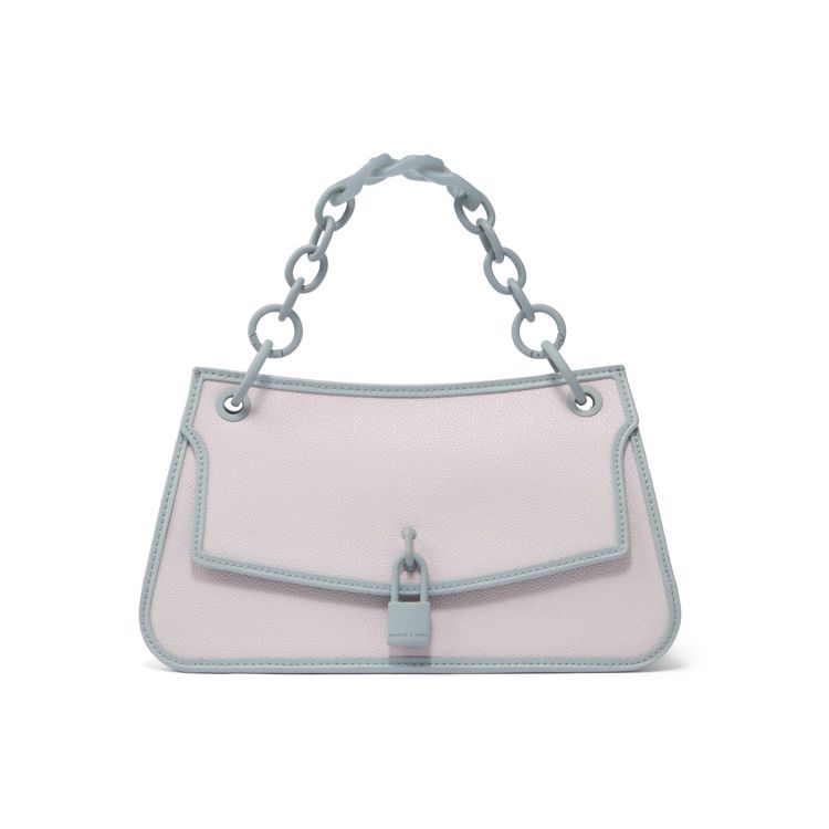 Charles & Keith Metal Lock Decorative PU Handbag Shoulder Bag Crossbody Bag Regular Women Handbags CK2-50781691