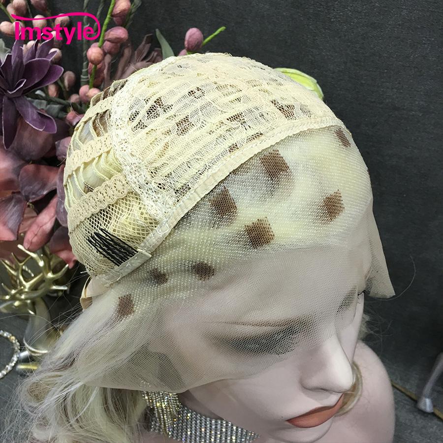 Imstyle Blonde Brown Wig Synthetic Lace Front Wig Long Wavy Wigs For Women Heat Resistant Fiber Hair Daily  Mixed Color Wig