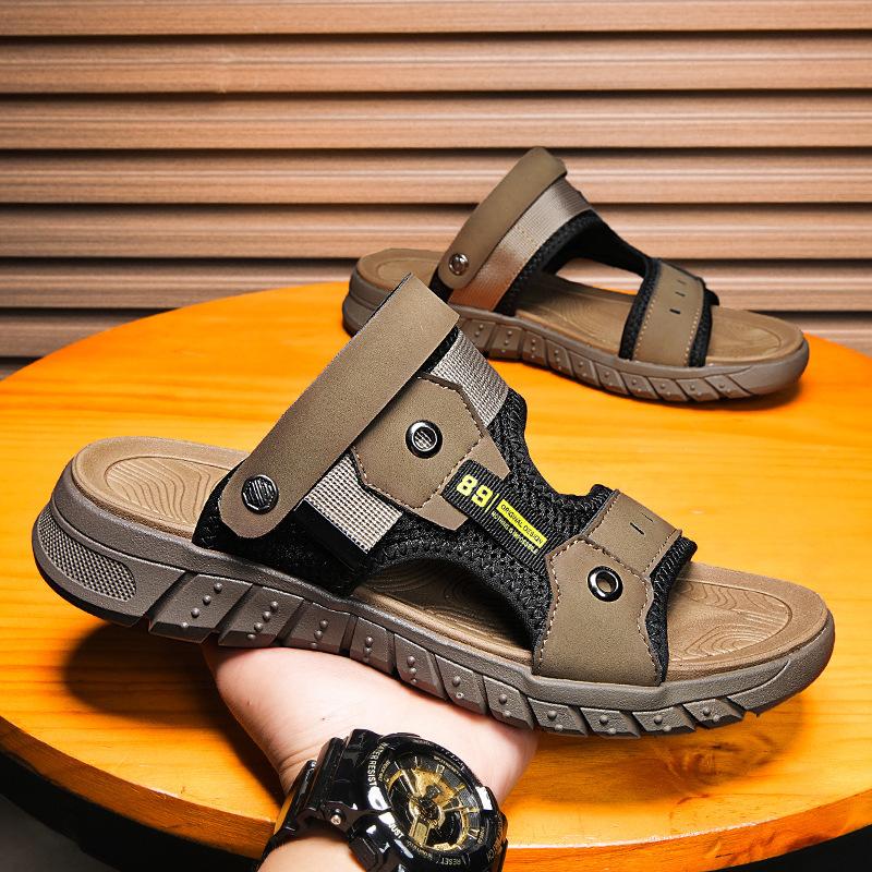 Sandals men's trend summer new soft-soled non-slip breathable dual-purpose beach shoes outdoor versatile casual cool slippers