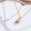 Purple Zircon Gourd Pendant Necklace For Women Kinel Jewelry Set Necklace