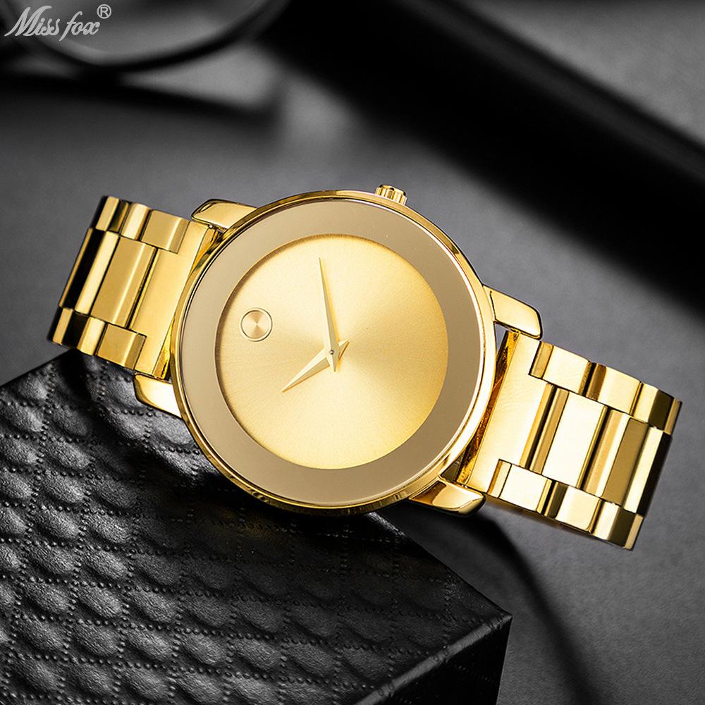 Missfox Watch, Classic Slim Men S Watch Business Stainless Steel With Quartz Watch