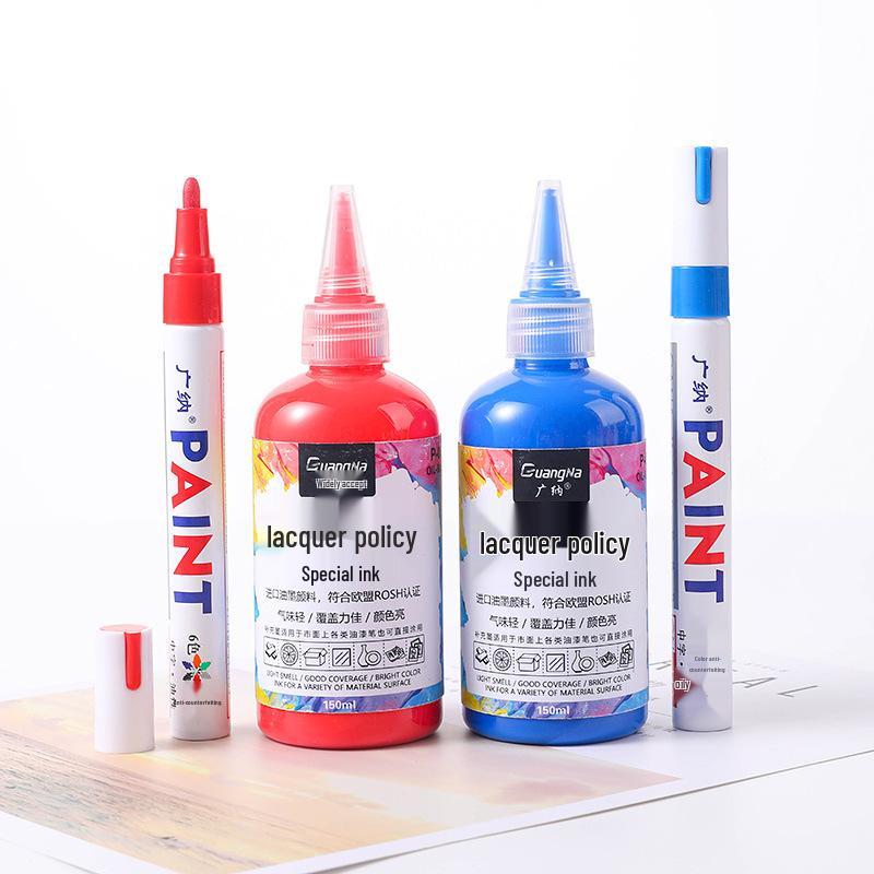 Oil-Based Colored Paint Marker Refill, 150ML Waterproof Ink