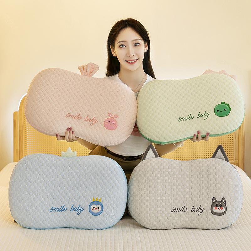 Cartoon Cat Ice Bean Memory Foam Cooling Neck & Back Support Pillow