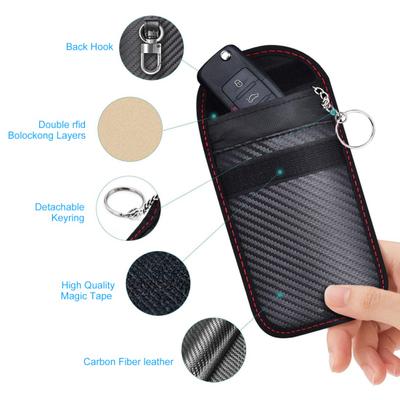 Multifunction Carbon Fiber Practical Eco-friendly Signal Blocking Keyless Entry Car Key Storage Pouch Anti-theft Key Bag