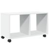 Vidaxl Szafka Na Kółkach, Biała 72X33X42,5 Cm, Materiał Drewnopochodny