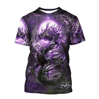 Summer Fashion Dragon 3D Print Men's T-shirts Streetwear Casual Short Sleeve O-neck Women Tees Tops Clothing