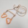 Fitness Ring Hanging Swing Rod Anti-Slip Grip Adjustable Length Smooth Shape Design Safety Knot Fitness Ring