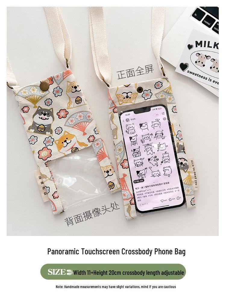 Sommerreise Touchscreen Umhänge-Handytasche - Mini Hänge-Halsbeutel