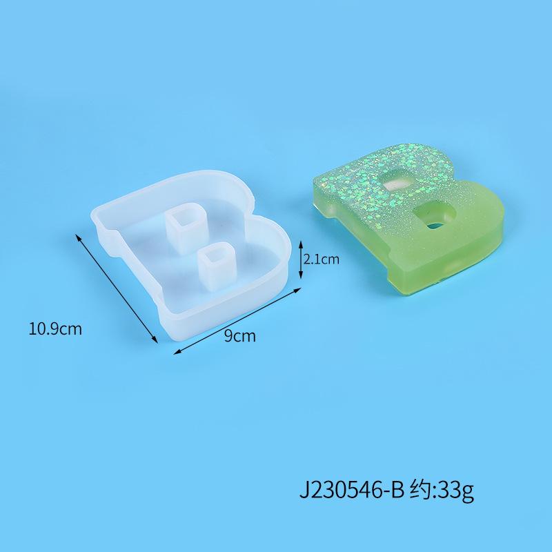A-Z Alphabet Letter Shape Silicone Resin Casting Molds DIY Epoxy Resin Moulds