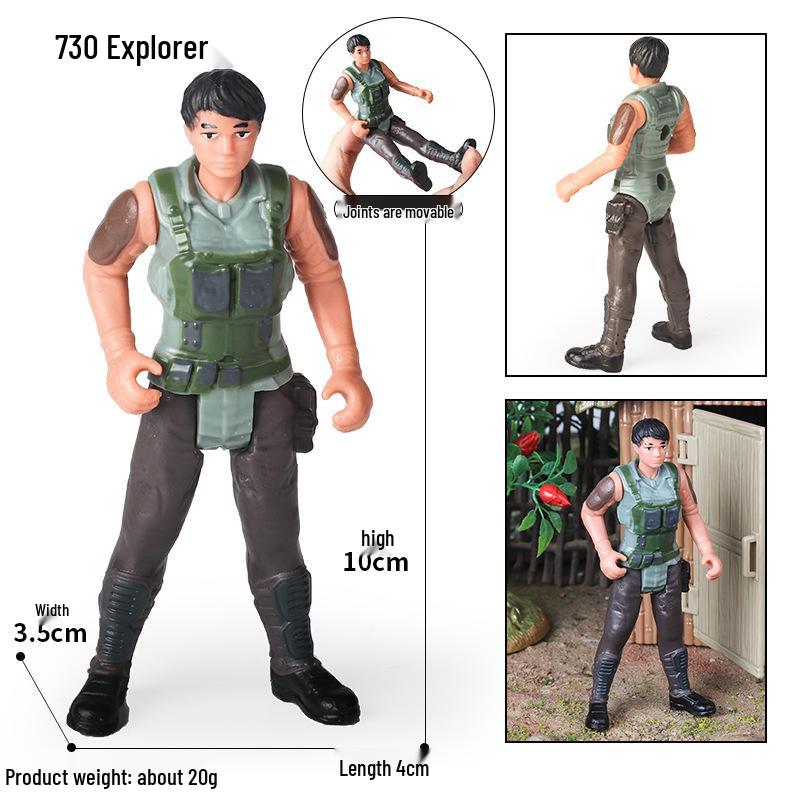 Farmer & Breeder Figure Set - Police Officer, Veterinarian, Plow Worker Toy Ornaments for Kids