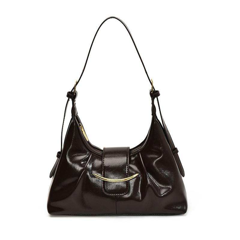 Pu Underarm Bag For Women With Zipper Closure And Interior Pouch For Daily Use