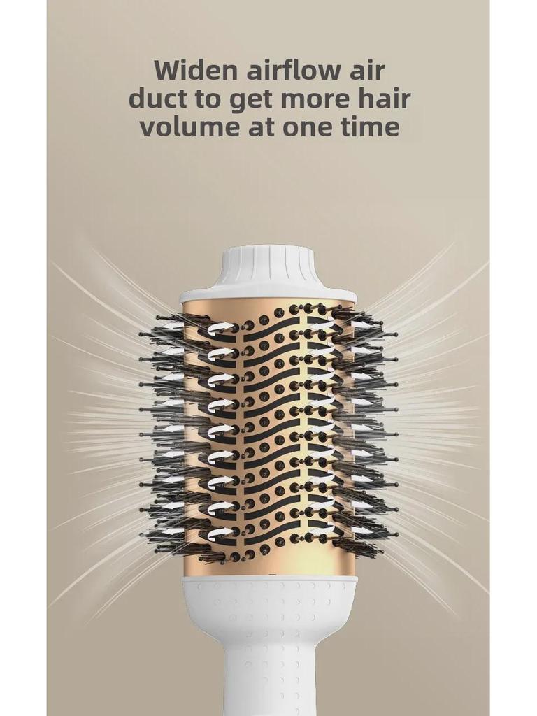Uscător de păr și pieptene de îndreptat multifuncțional cu dublu scop Aur alb - Standard SUA