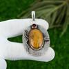 925 Silver Oval Seam Agate Gemstone Rubillite Bezel Daughter Trendy Boho Pendant