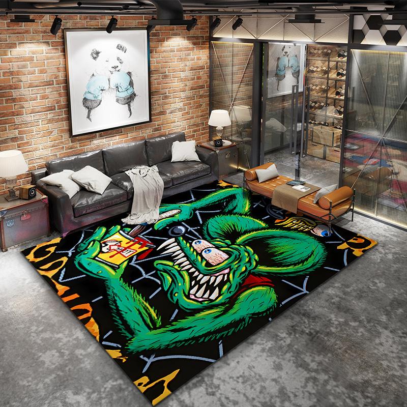 Rat Fink Carpet Rug For Living Room Bedroom Home Sofa Decoration Kids Play Nonslip Floor Mat