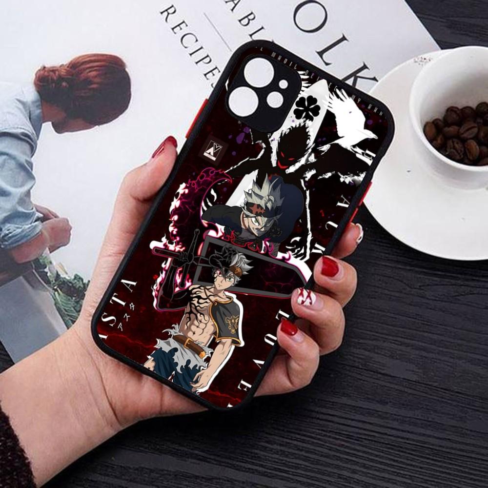 Black Clover Phone Case For IPhone 14 11 12 13 Mini Pro Max 8 7 Plus X XR XS MAX Translucent Matte Cover
