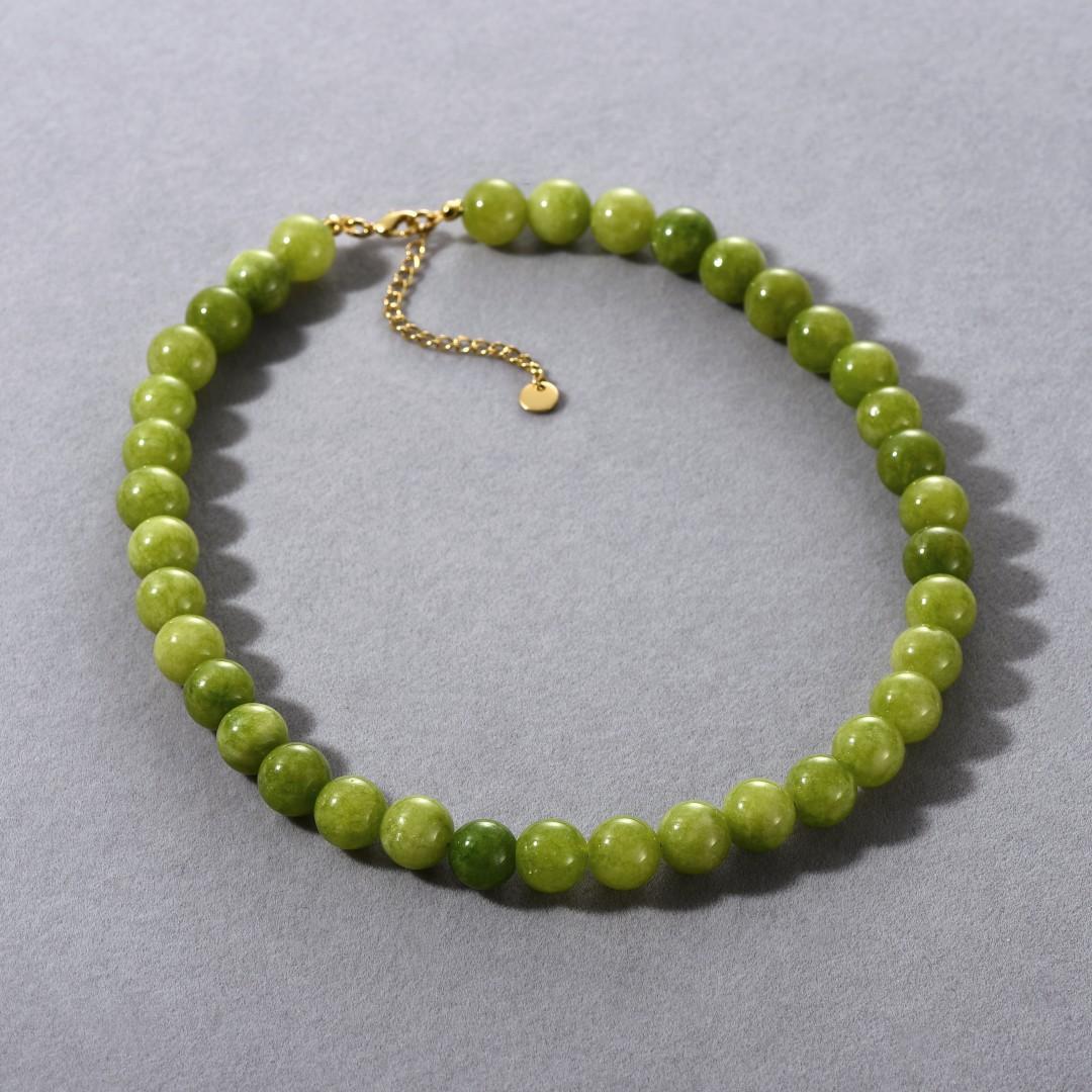 Авокадо Камень Бусины Ключица Цепочка Премиум Цепочка на Шею Летняя Свежая Лесная Дофаминовая Модная Колье