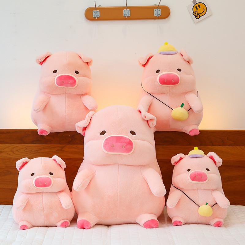 Mochila de Pelúcia Adorável Porquinha Lulu Boneco de Pelúcia Fofo Almofada Doce para Abraçar Presente
