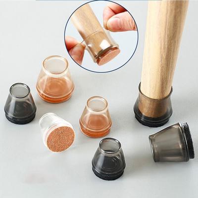 4 stücke Silikon Stuhl Bein Protektoren Caps Transparent Möbel Pads Möbel Beine Abdeckung Hause