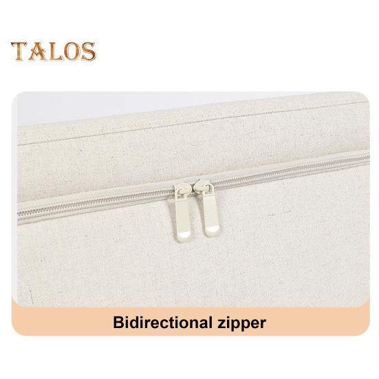 Clothes Storage Bins with Metal Frame Stackable Storage Box Zipper Closure Closet Organization Foldable Clothing Storage Bins with Lids