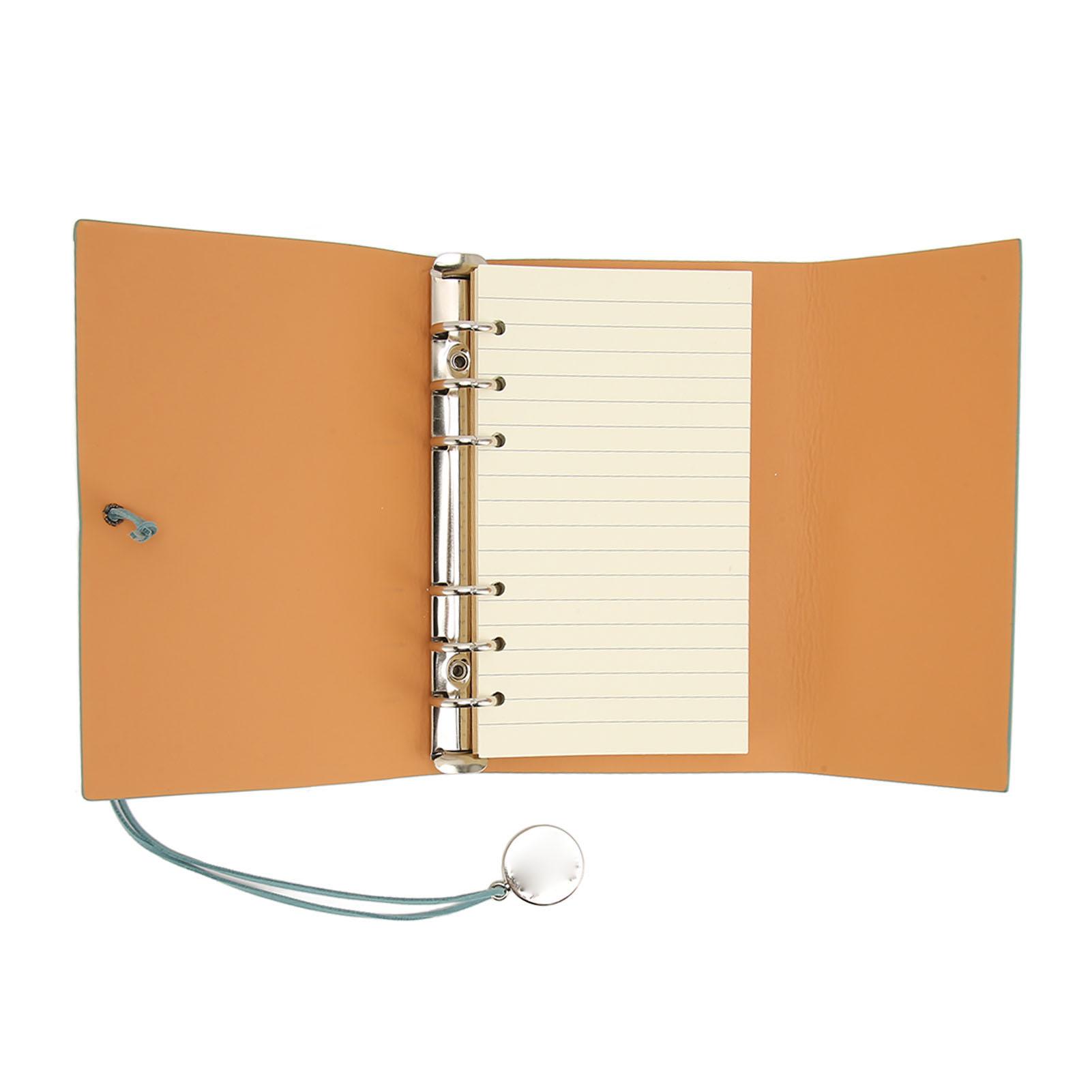 

80 листов блокнот на кольцах съемная обложка из ПУ кожи 6-кольцевой блокнот спиральный блокнот циан